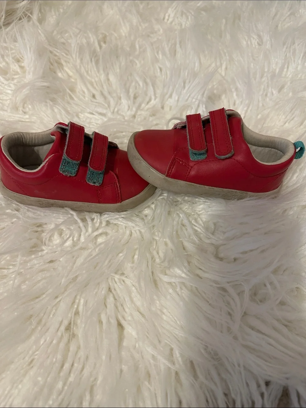 Ten Little Toddler Red Double-Strap Shoes